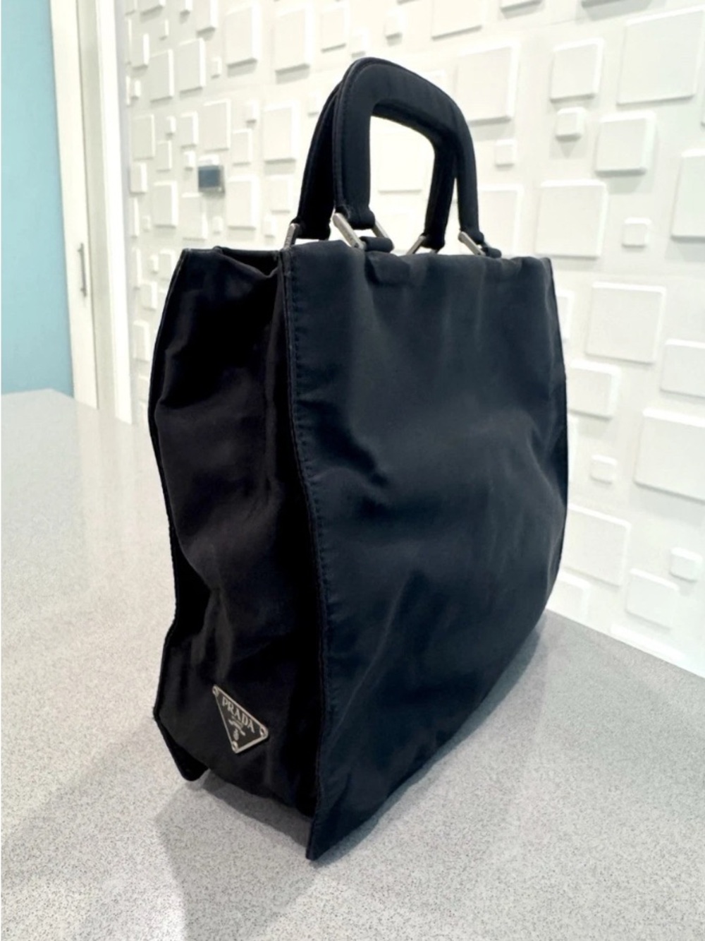 Prada Black Mini Nylon Women's Handbag - Picture 3 of 16
